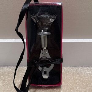 BNIB - 2/$10 Crystal Handle Silver Bottle Opener